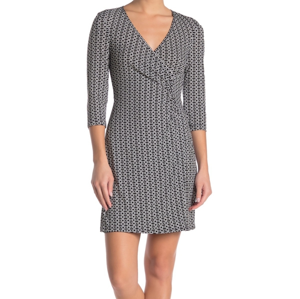 Laundry 3/4 Sleeve Faux Wrap Dress - Picture 5 of 5